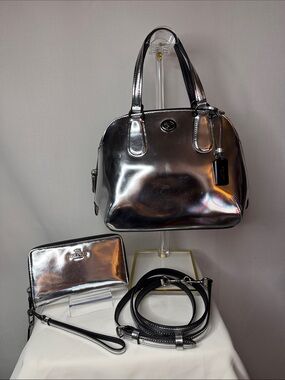 Coach Prince Street Mini Satchel & Matching Accordion Zip Wallet Bundle Set